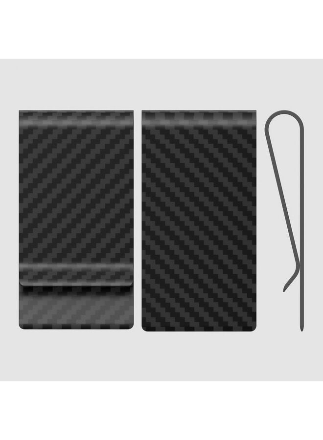 LAMAY Card Holder, Wallet for Men Credit Card Holder Tangem Wallet Carbon Fiber Money Clip Front Pocket Wallet Minimalist Wallet Slim Wallet Credit Business Card Holder (MATTE) - Image 3